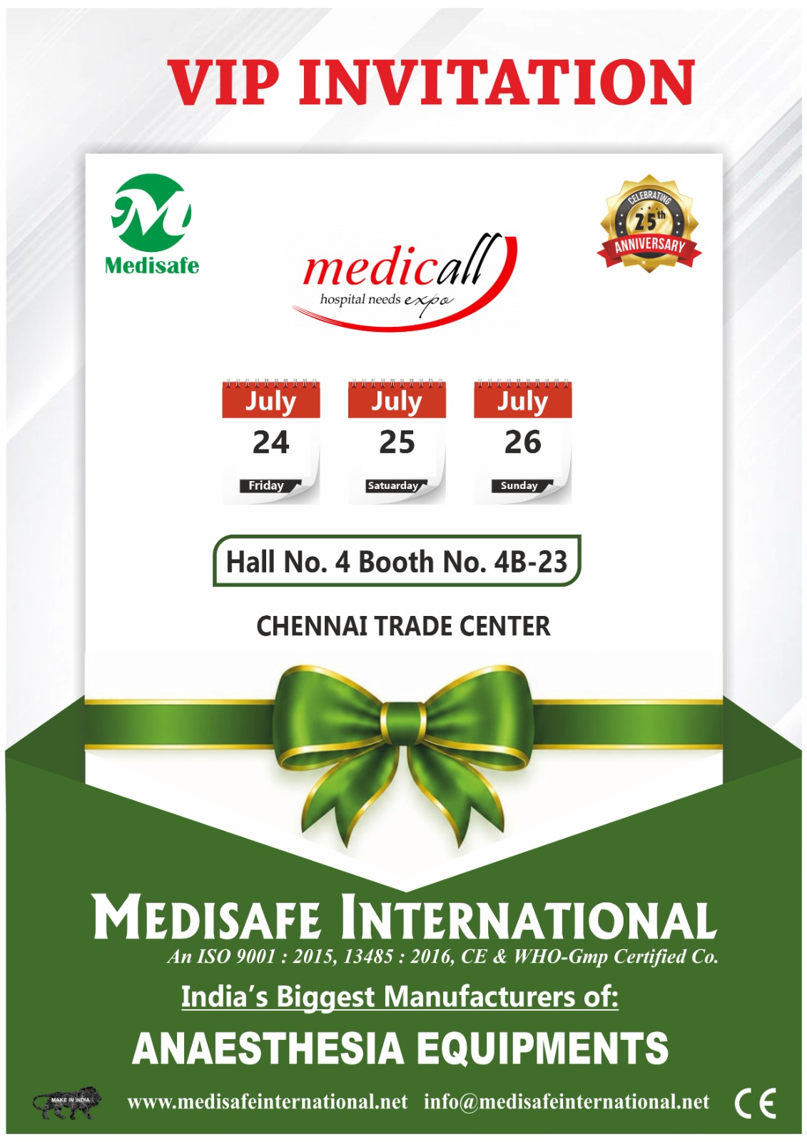 Medicall Chennai ! Medisafe International ! 4B23