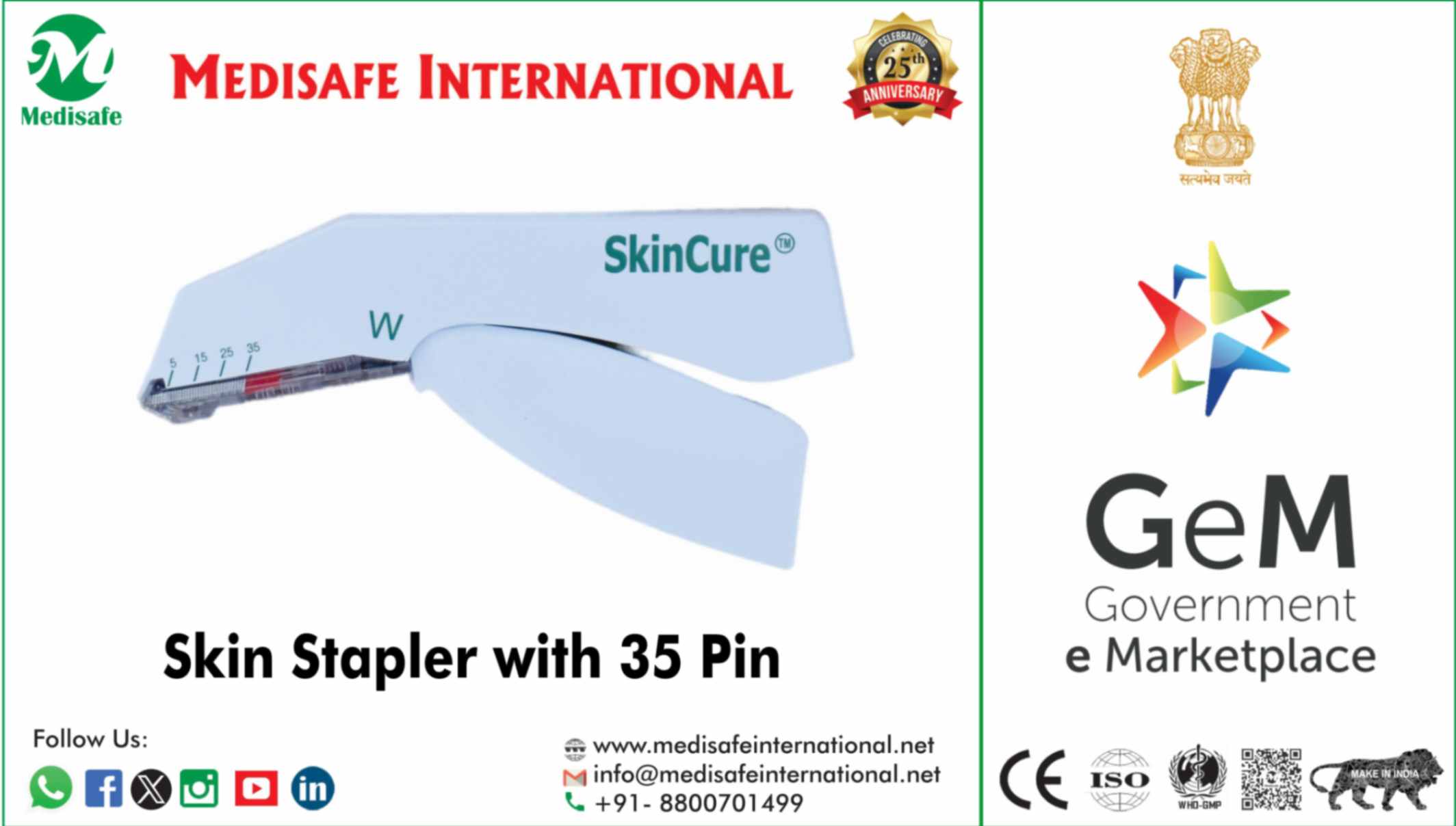 GEM ! Skin Stapler ! Medisafe International