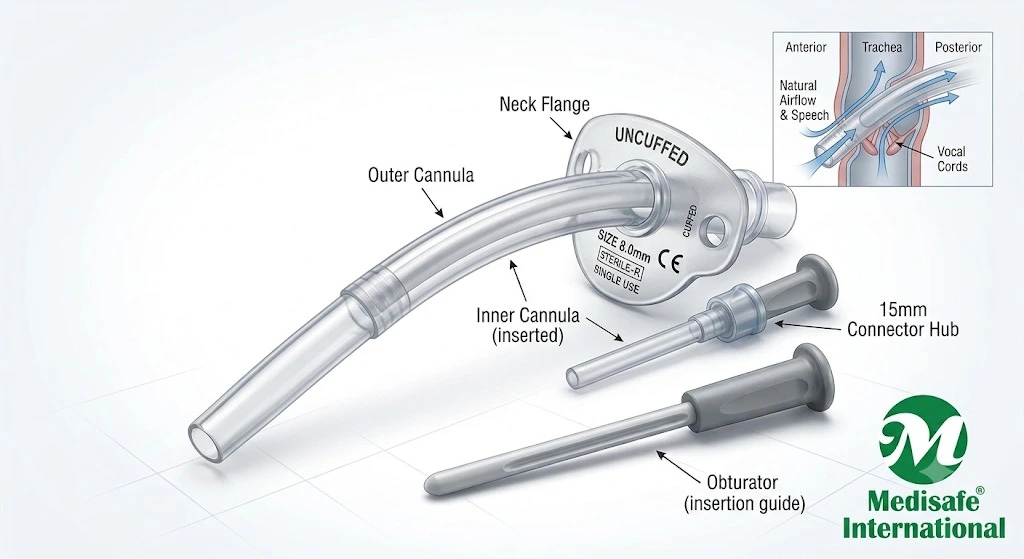 Tracheostomy Tube Uncuffed ! Manufacturer and Exporter ! Medisafe International