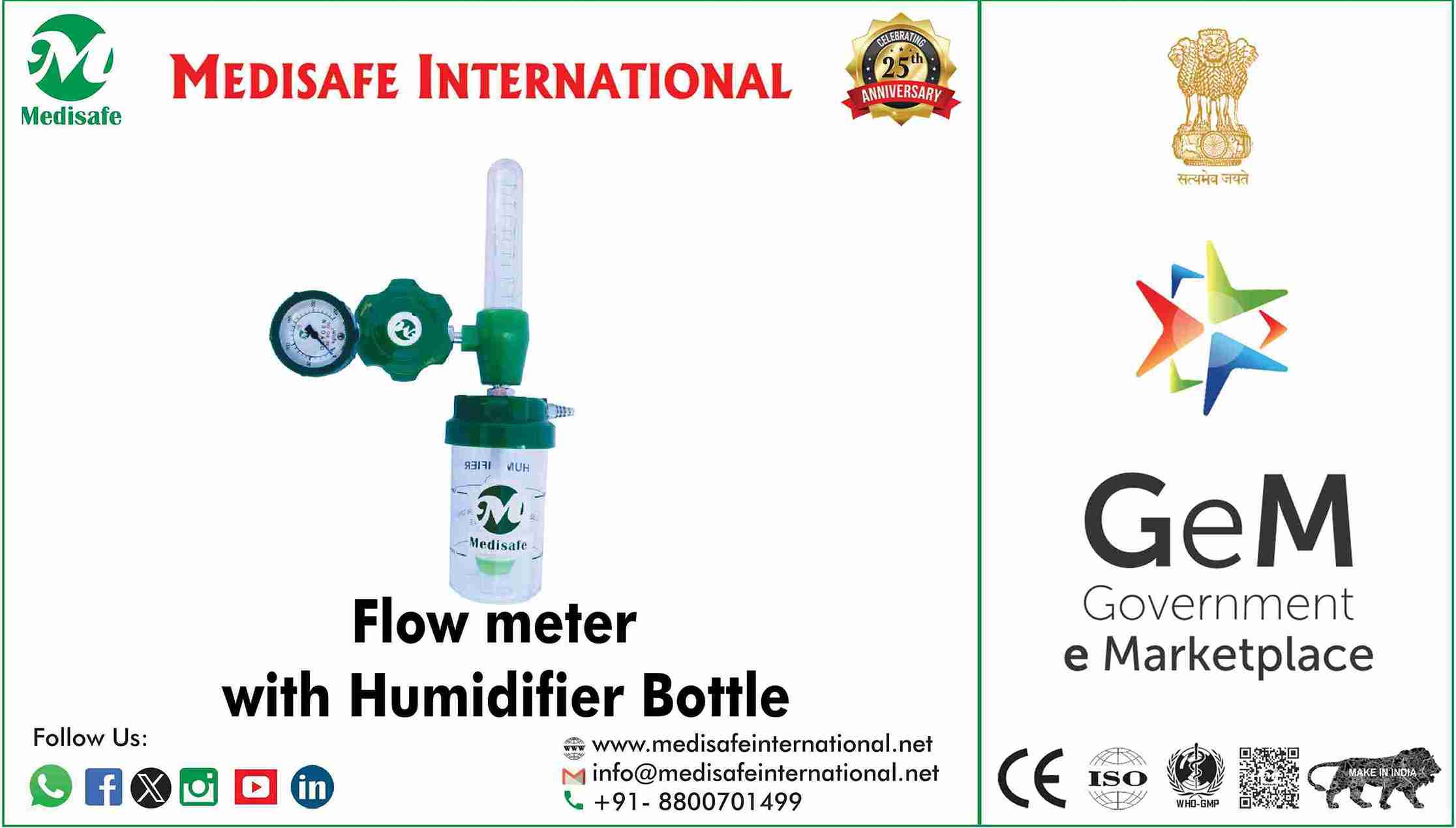 Flow Meter with Humidifier Bottle ! GEM