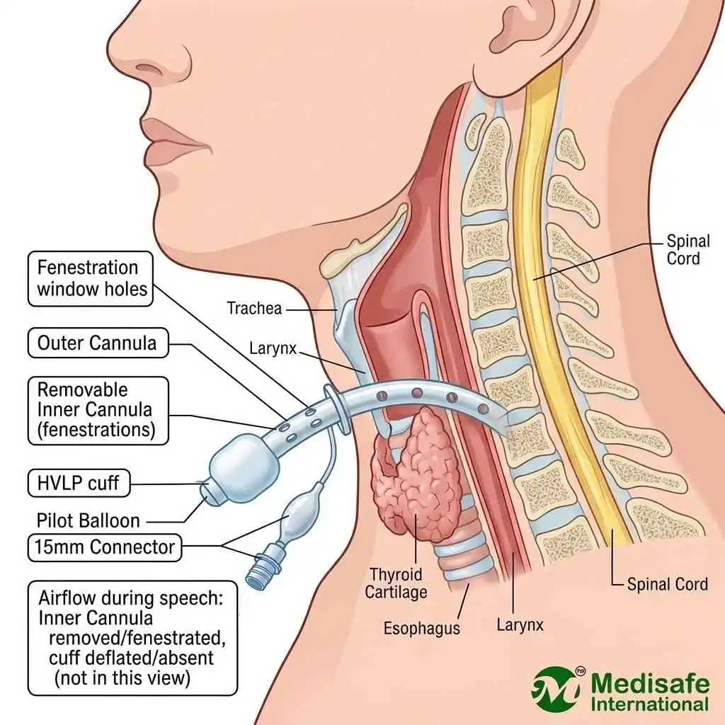 Fenestrated Tracheostomy Tube with Inner Cannula